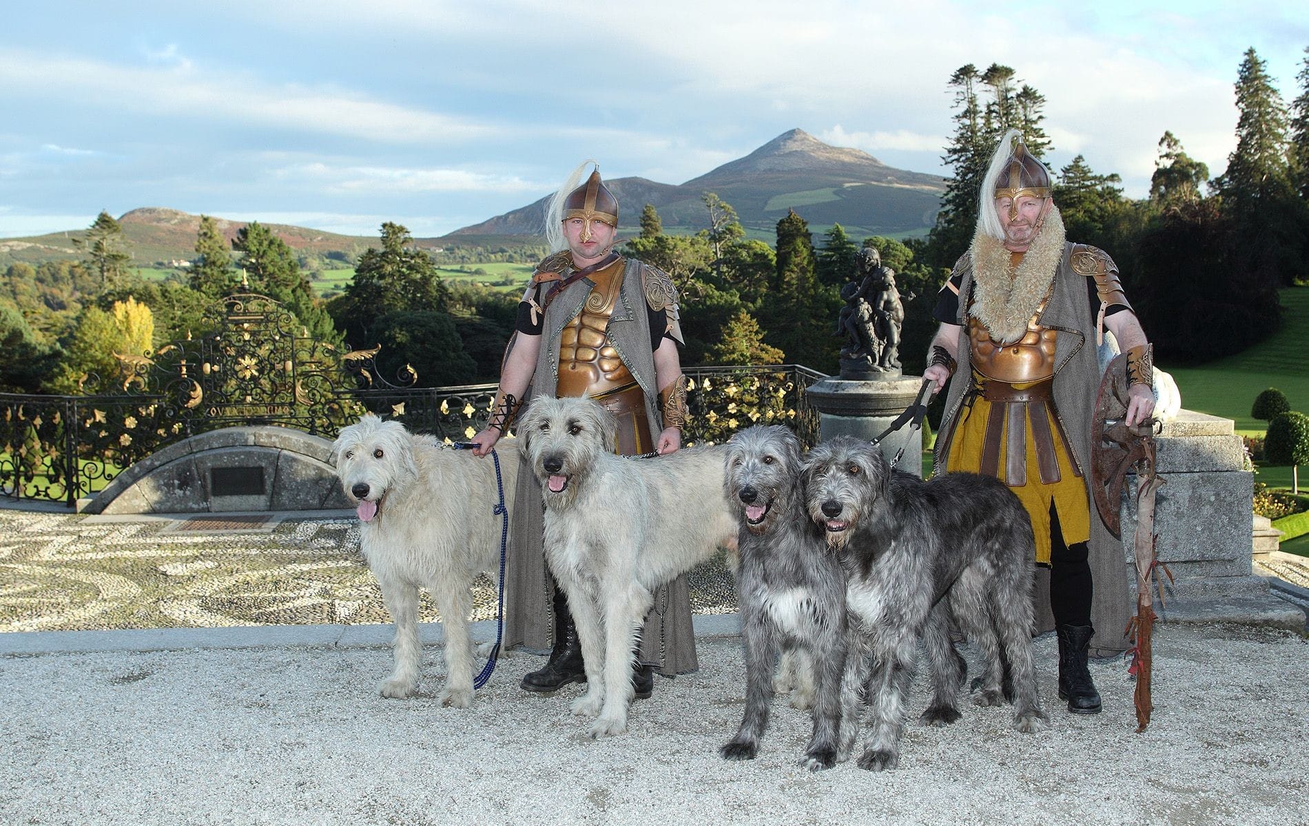 A photo opportunity laid on at Powerscourt House and Gardens for visiting incentive groups. Organised by MCI Ovation