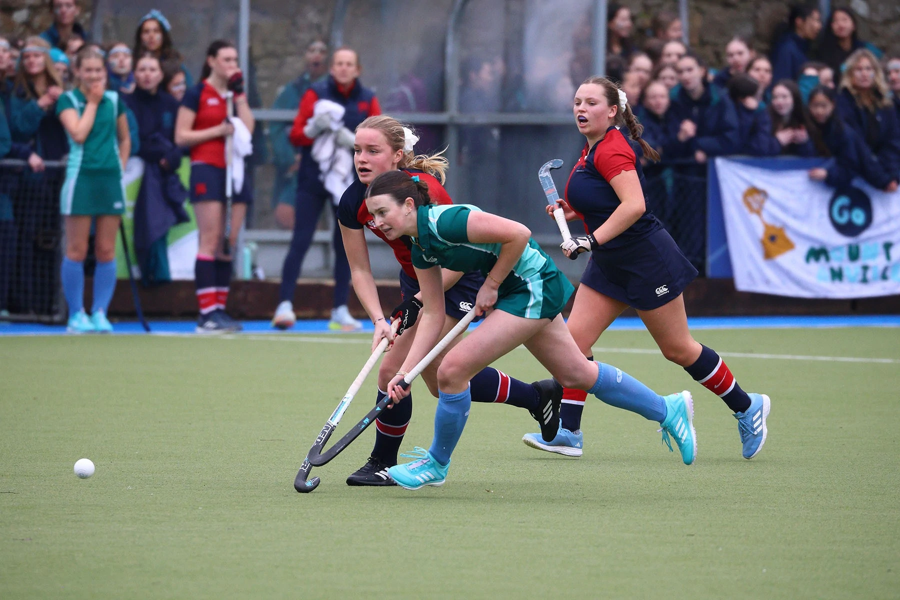 Mount Anville v Wesley College 1st XIs in the senior girls hockey quarter finals