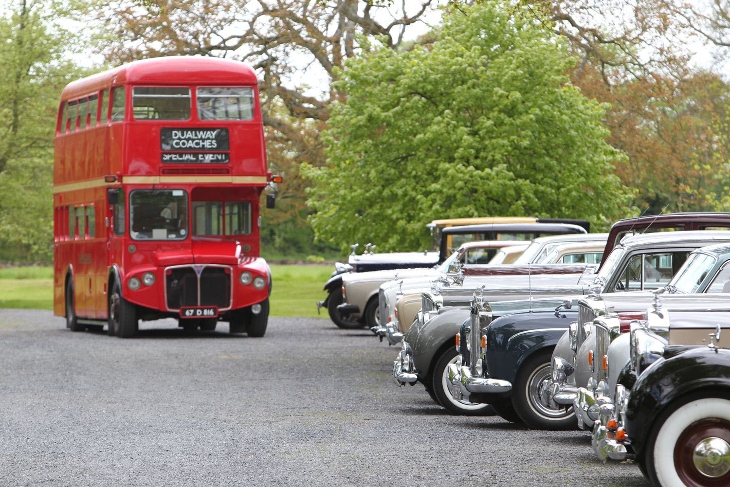 A selection of transport options used to bring guests from the hotel to Luttresltown Castle, Dublin