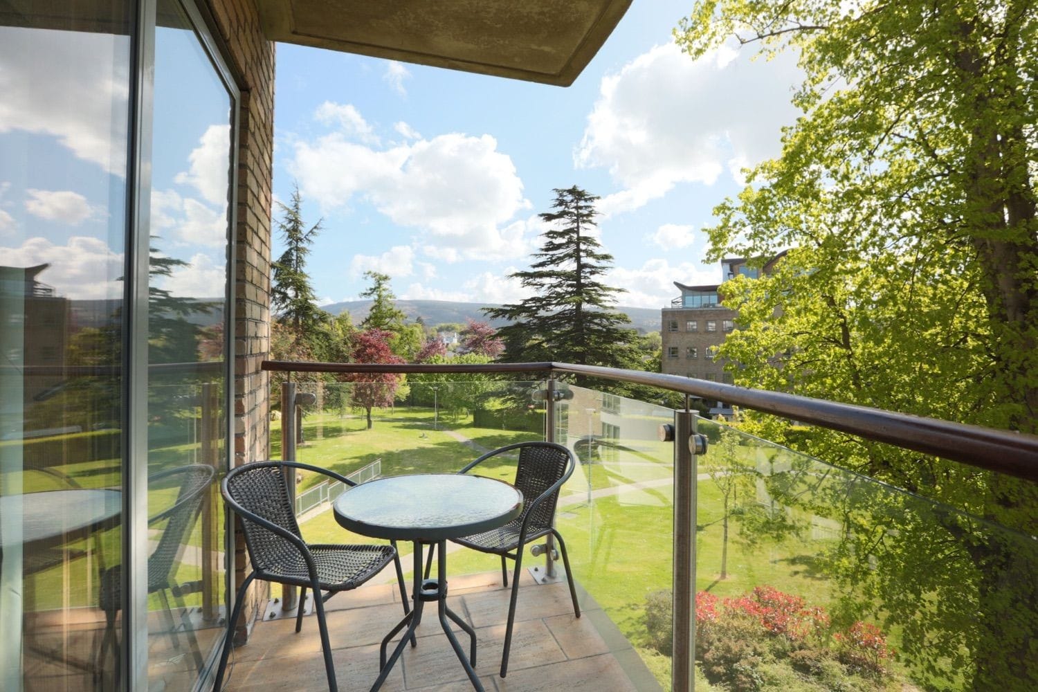 All you need is a balcony looking out to the trees and mountains of south Dublin