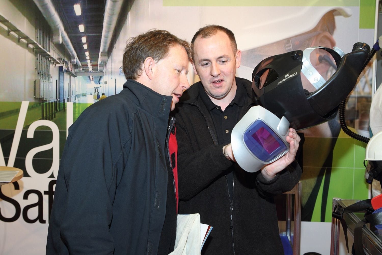 A customer has the range of products explained at the Facilities Management shot in the Industries Hall of the RDS, Dublin