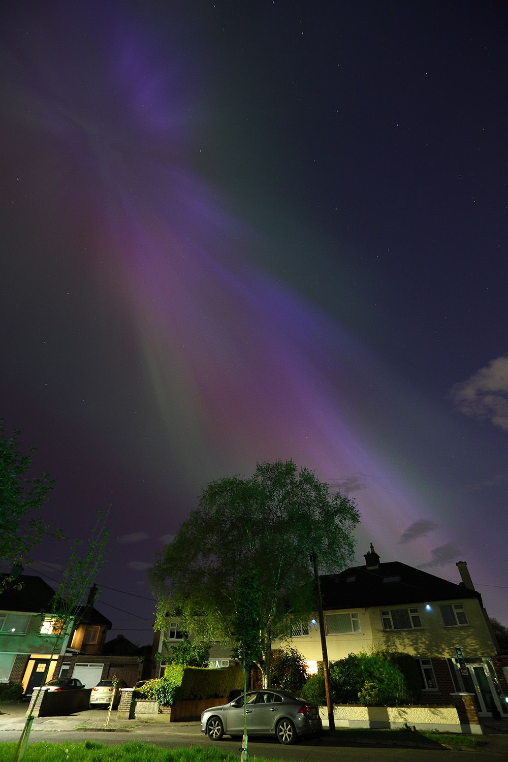 The Northern Lights were visible in Templeogue, Dublin, Ireland