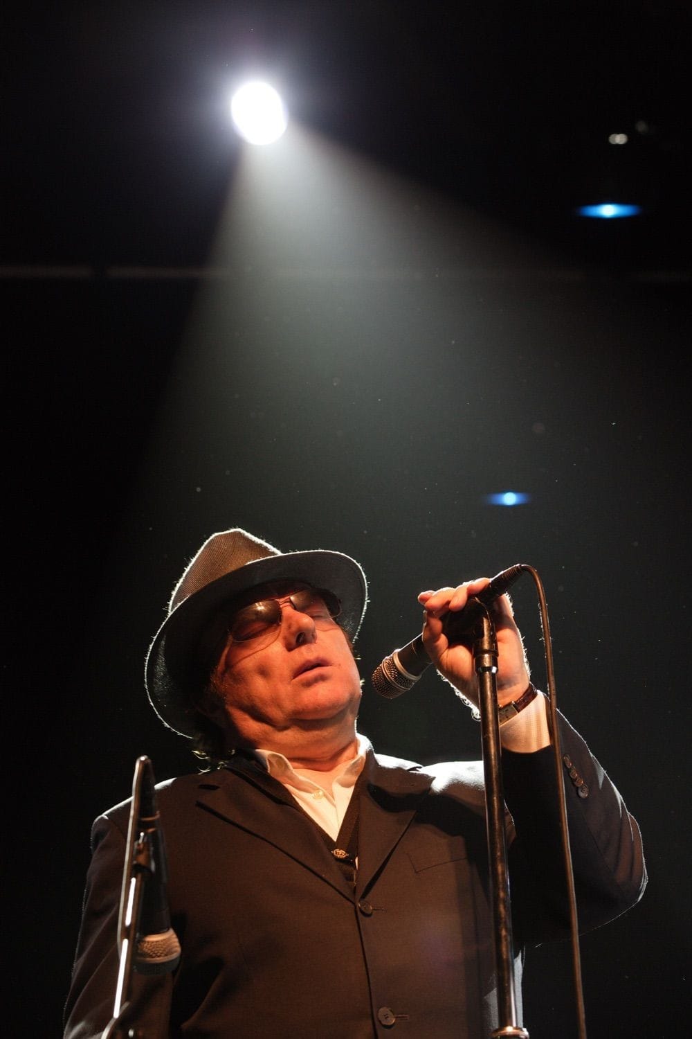 Van Morrison onstage at a private event in the RDS, Dublin