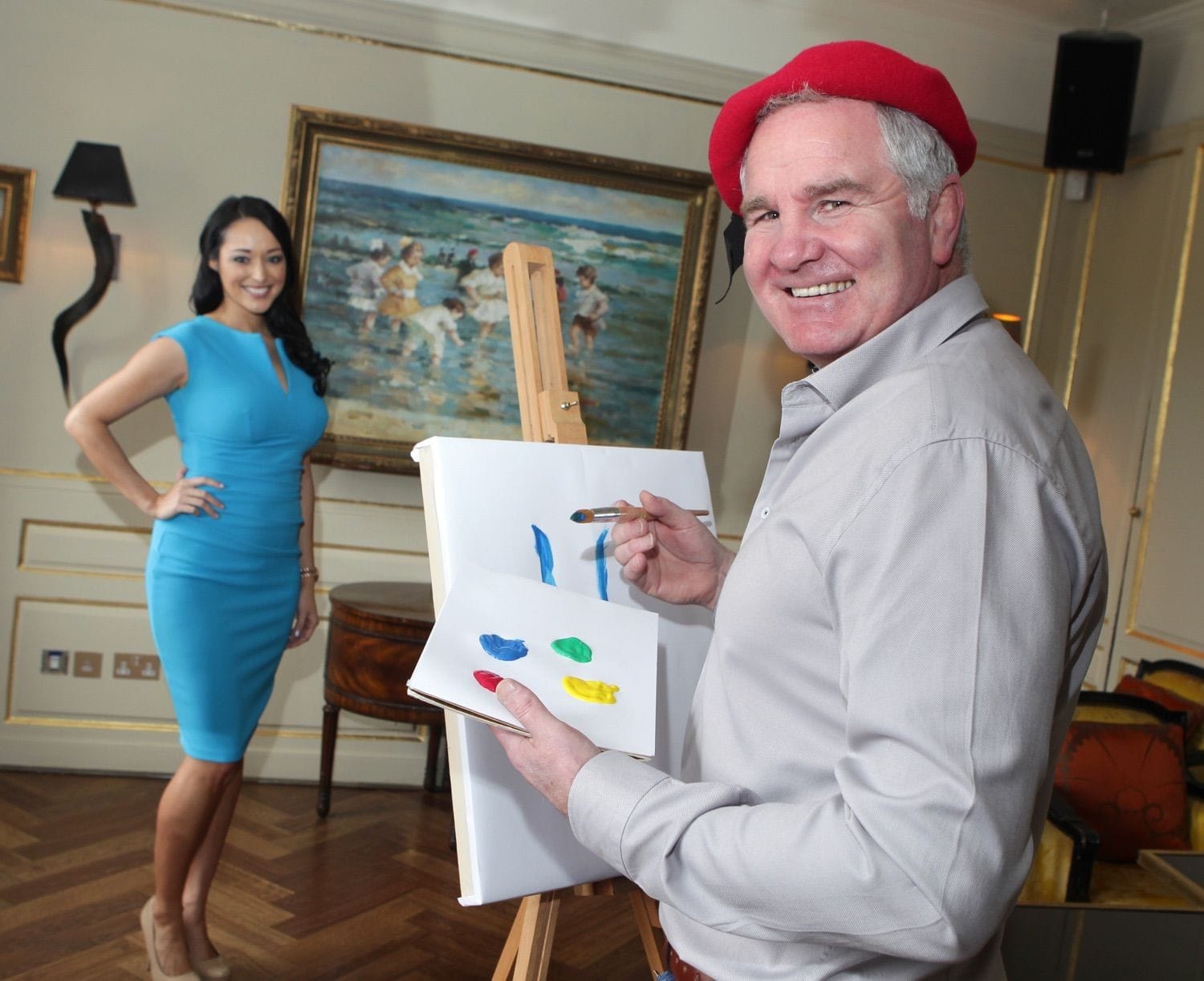 Brent Pope paints a portrait of Tara Talbot, winner of the Rose of Tralee in 2011