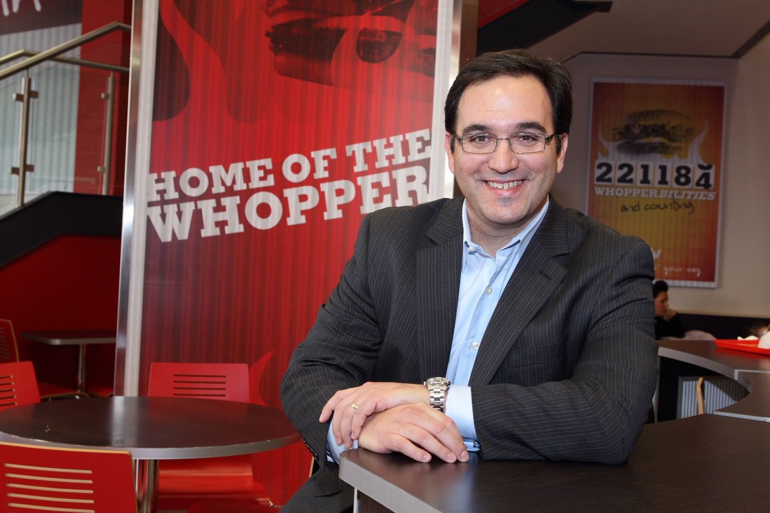 Jose E. Cil at the opening of Burger King O'Connell Street, Dublin