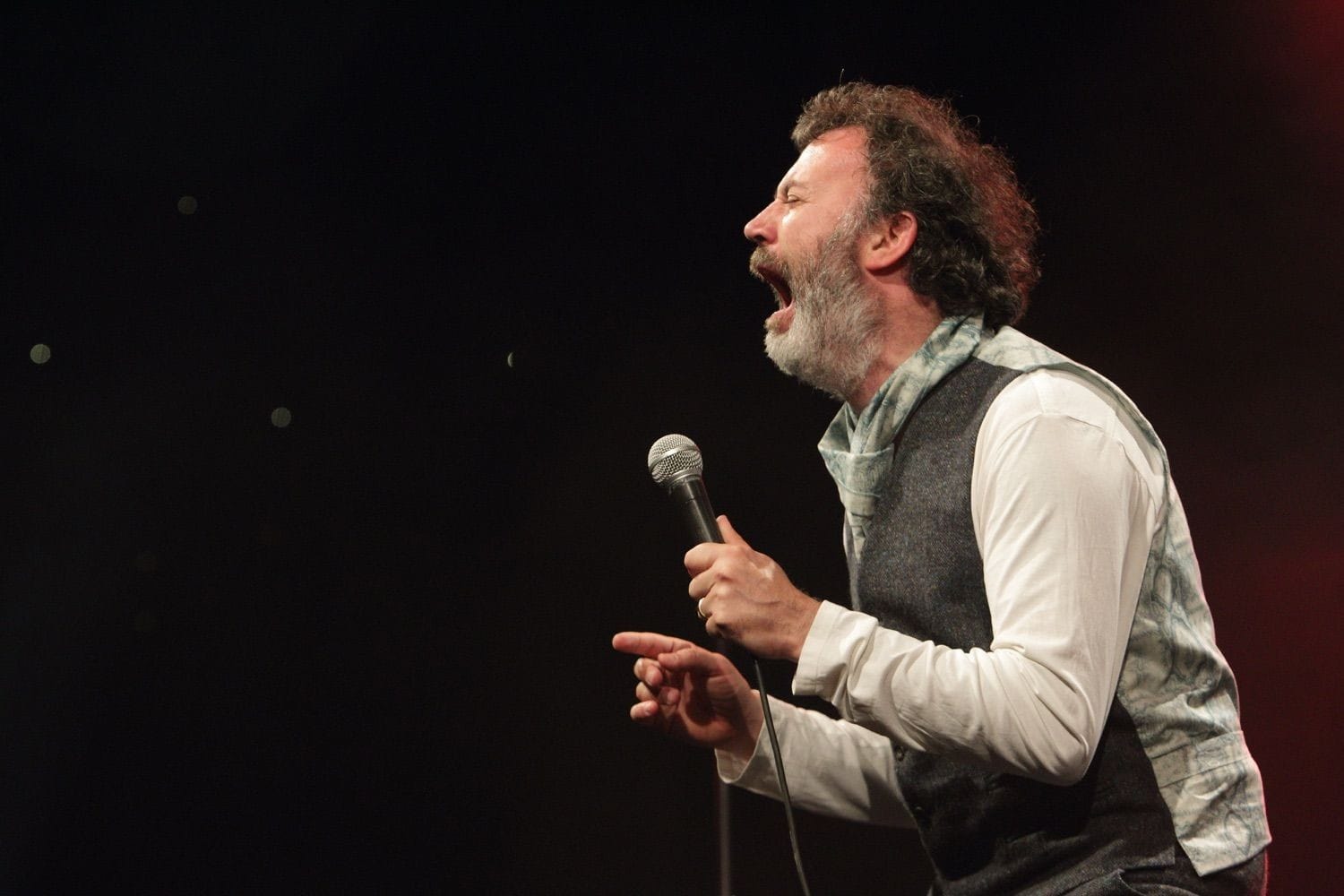 Tommy Tiernan entertains guests at  the Vodafone Comedy Festival which was held in the Iveagh Gardens, Dublin, Ireland