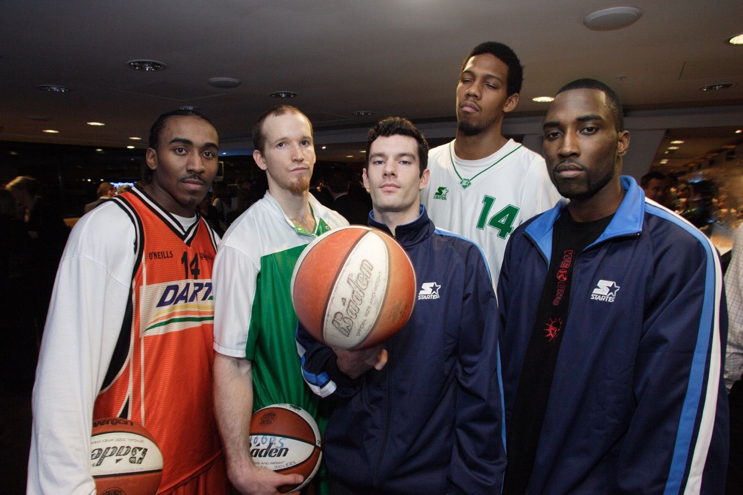 A squad of basketball trick players entertain the crowds at the Top Gear Live Show in thge RDS