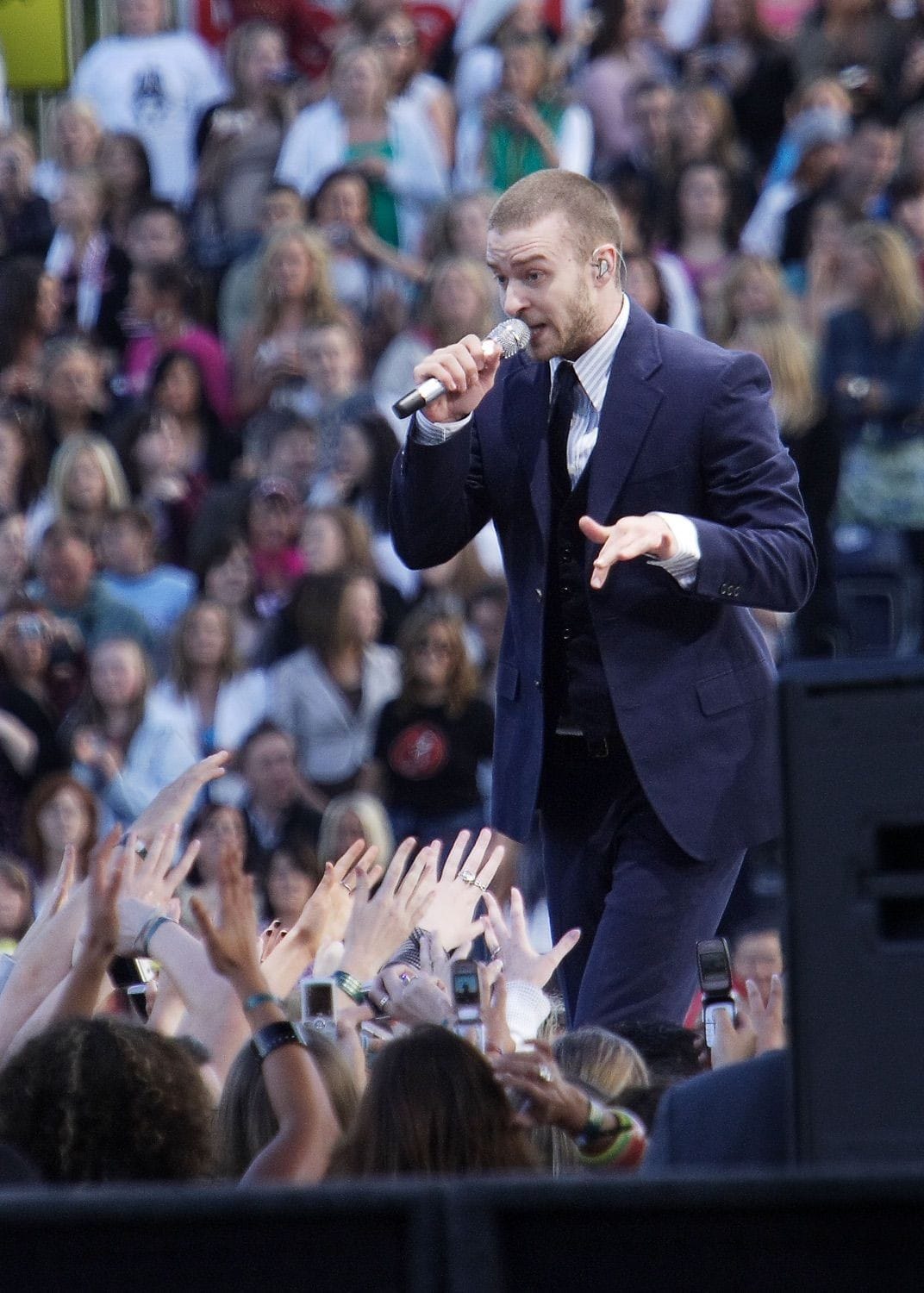 Justin Timberlake performs in the round at the RDS main arena in Dublin