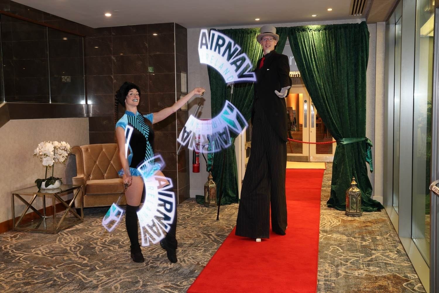 Entertainers at the Airnav 20 Year Anniversary event in the Limerick Strand Hotel, Limerick