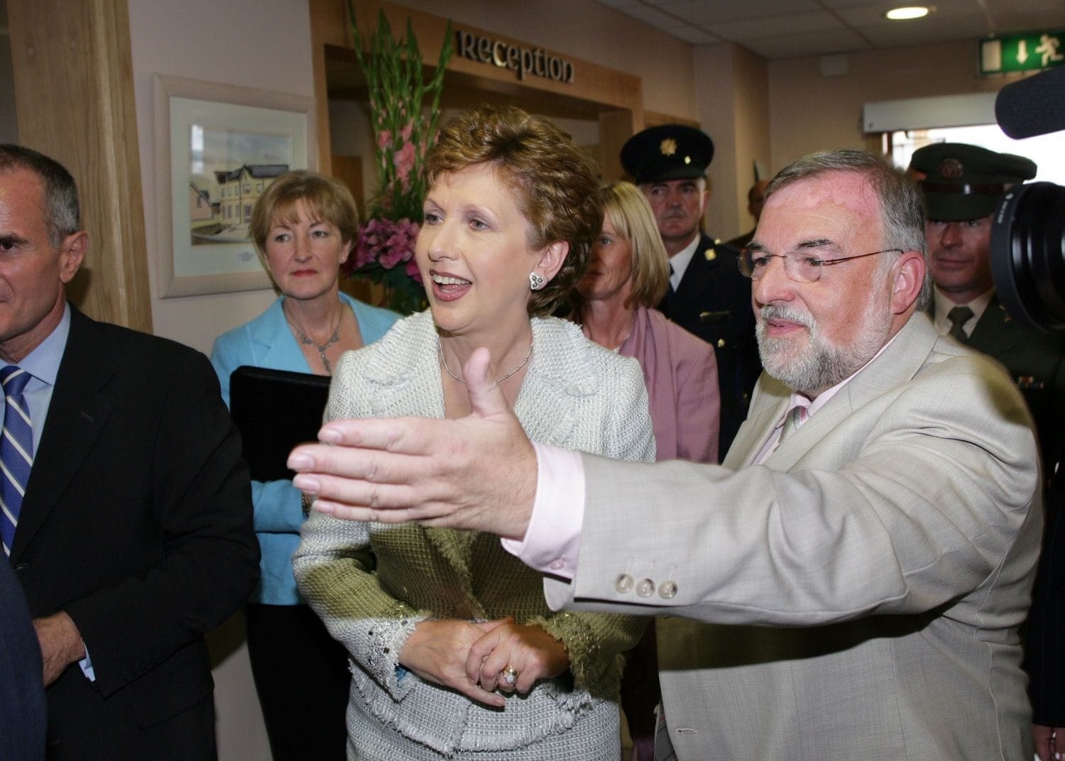 President Mary McAleese visits a community group to lend her support