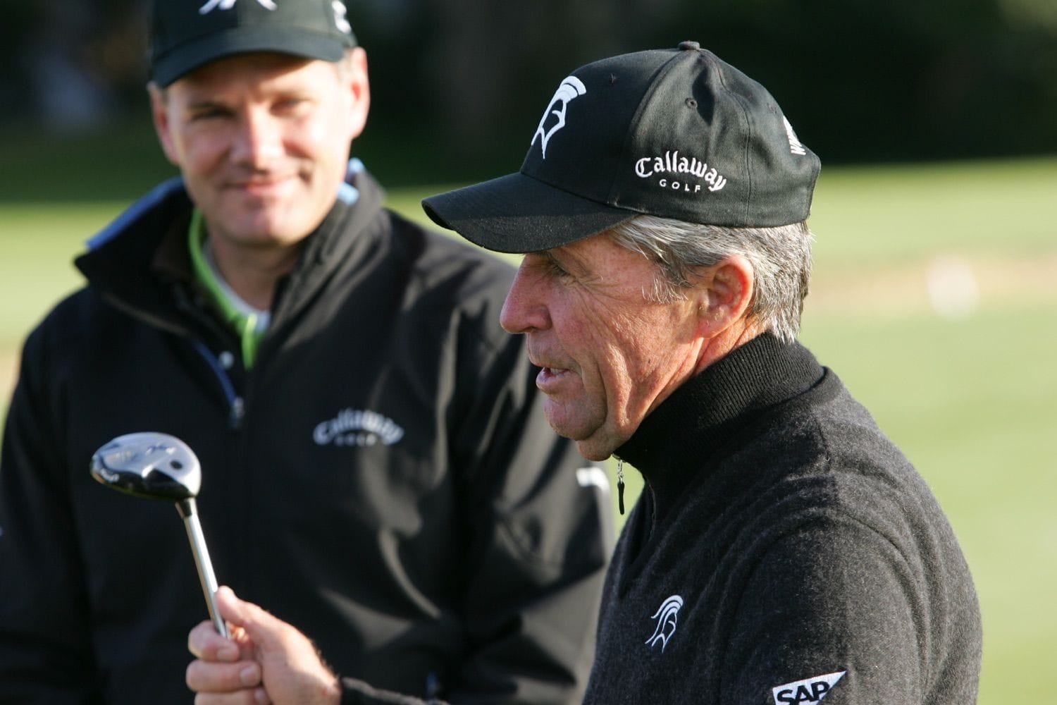 Gary Player giving a golf masterclass to staff and management of SAP Software Solutions at Carton House Golf club in county Kildare