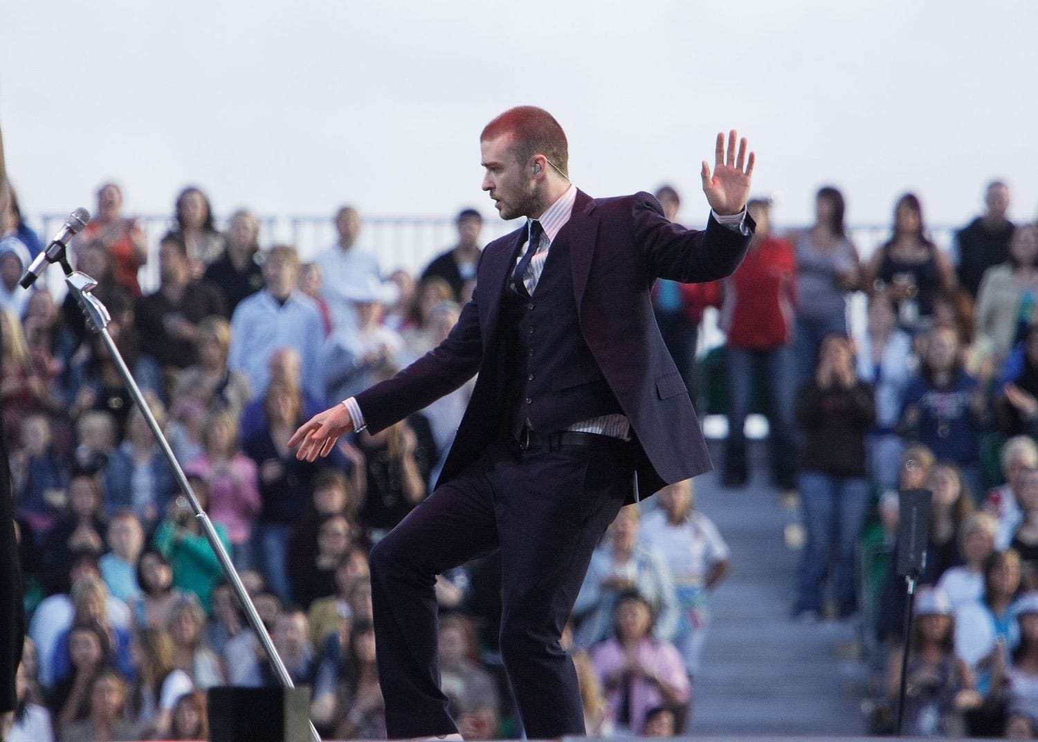 Justin Timberlake performs in the round at the RDS main arena in Dublin