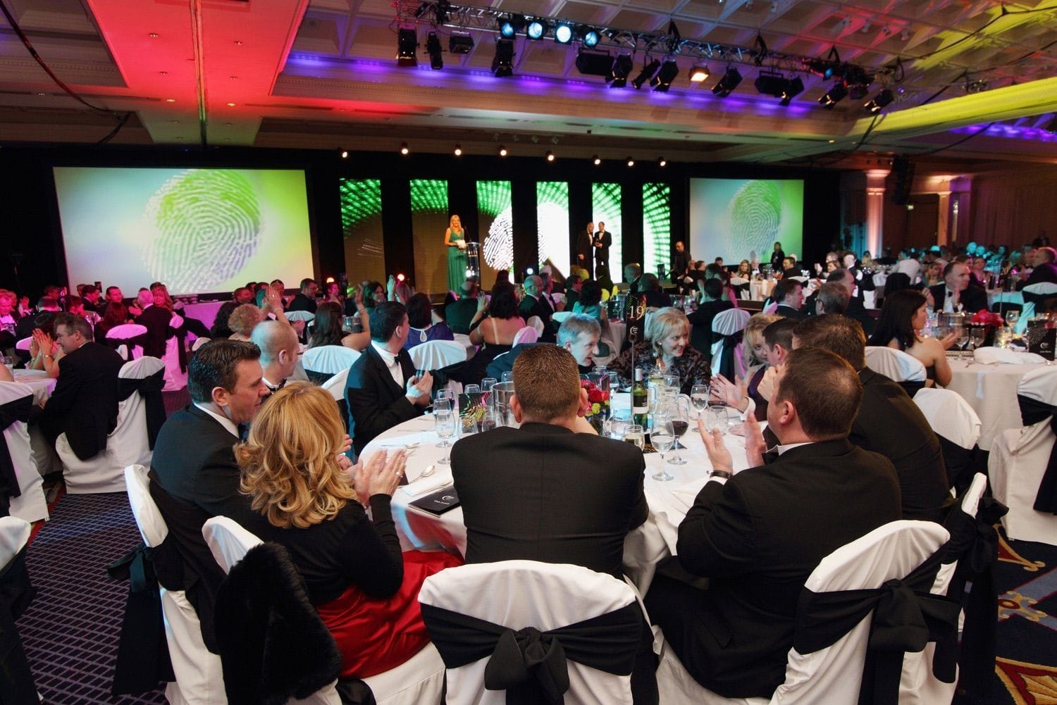 The guests applaude the winners at the Deloitte and Touche Business Awards at the Clayton Hotel, Burlington Road, Dublin