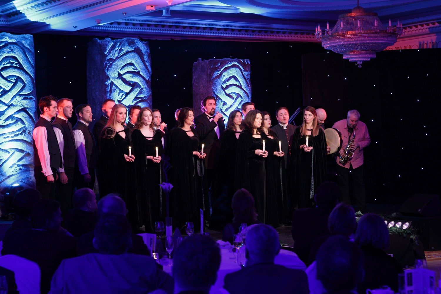 ANÚNA perform to guests at a private party in Powerscourt Hotel, Wicklow.