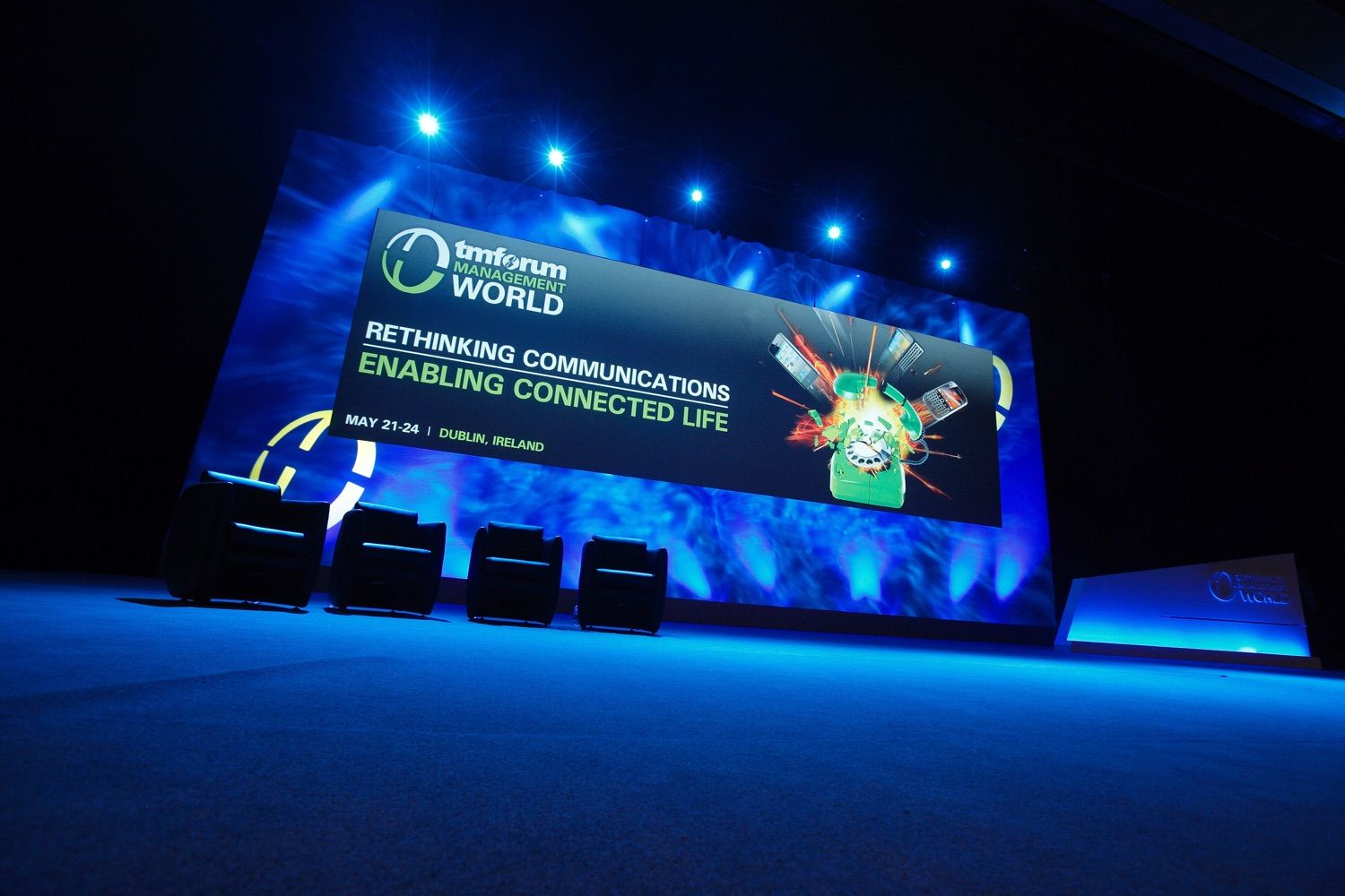 The Main stage at TM Forum Management World Conference in the Convention Centre Dublin