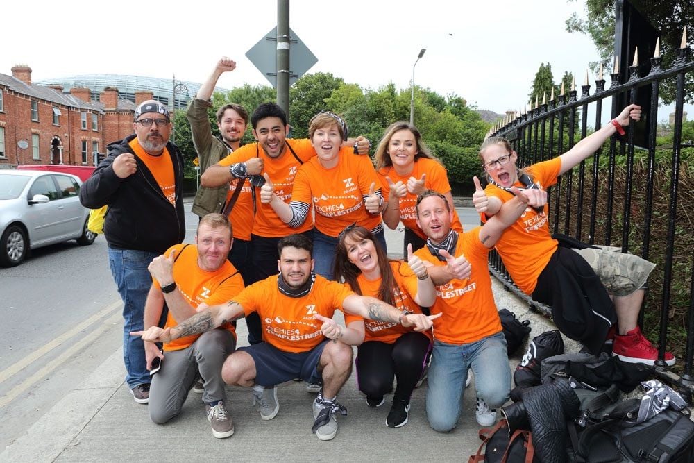 'Techies for Temple Street' teams compete a treasure hunt around Dublin in aid of Temple Street, Children's Hospital.