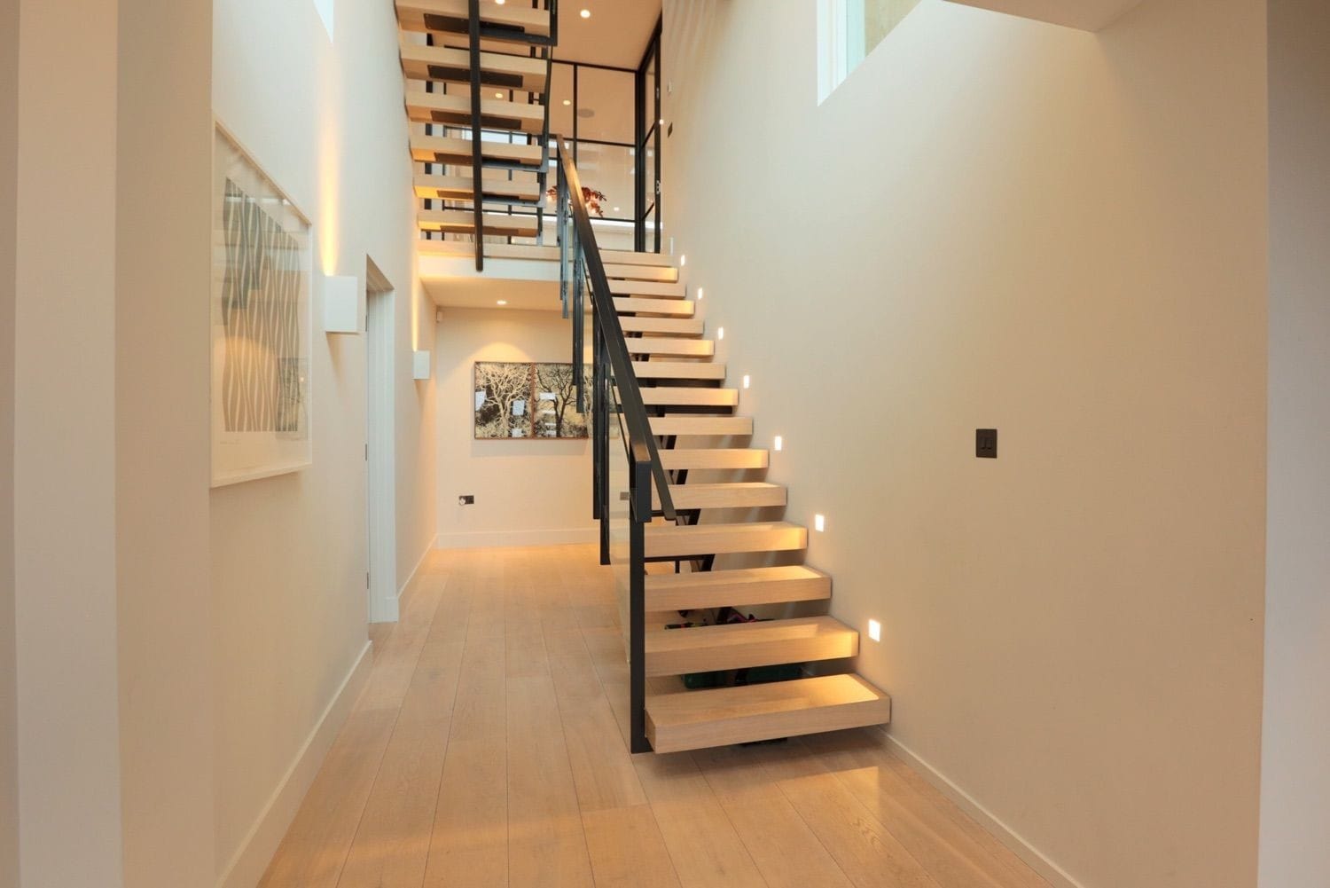 Staircase detail in the entrane hall of this stunning Dalkey home