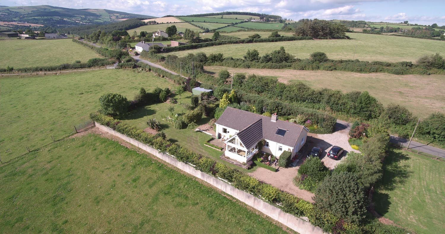 This shot shows how the house sits in relation to the countryside around it