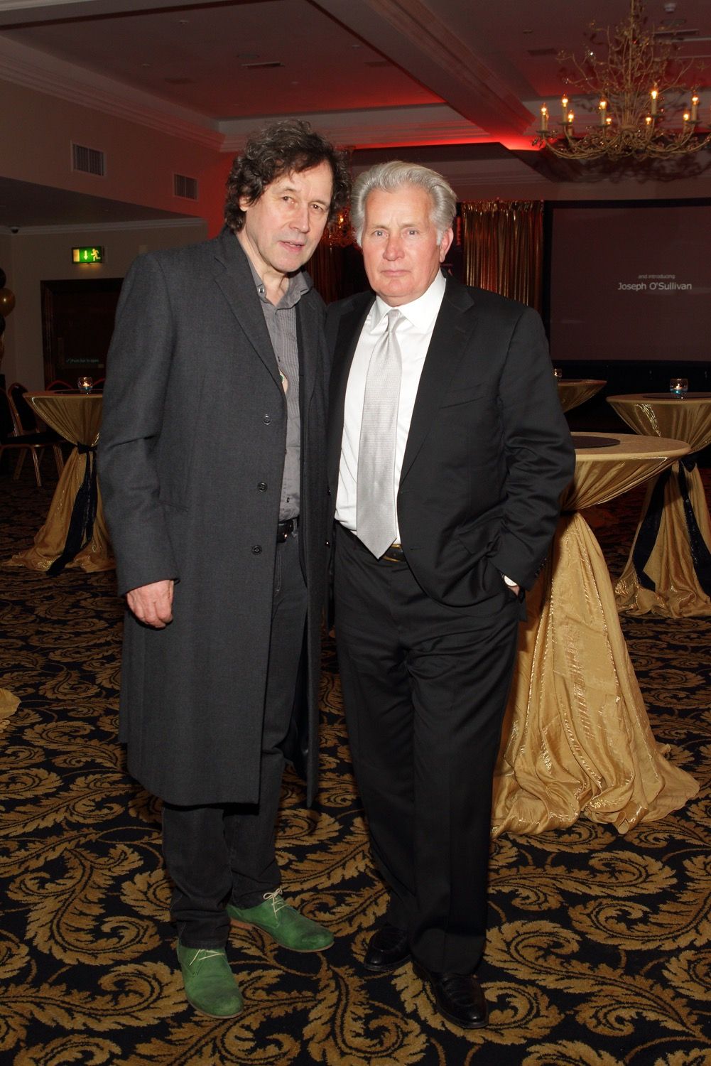 Stephen Rae and Martin Sheen drops by a film screening organised by ESB Electric Irelan in the Savoy Cinema, on O'Connell Street, Dublin