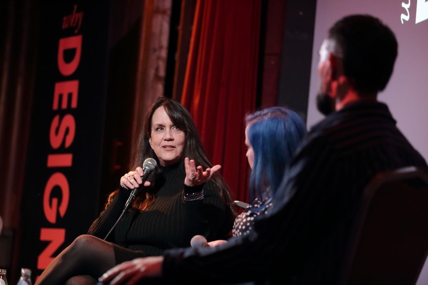 Speakers discuss design at an event in the Button Factory, Dublin